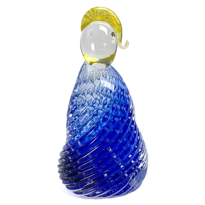 Poldo Figurine Red and Gold Blue and Gold MuranoVItrum Rings