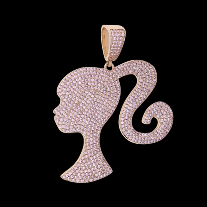 Queen Necklaces Queen Iced Out Diamond Pendant Necklace