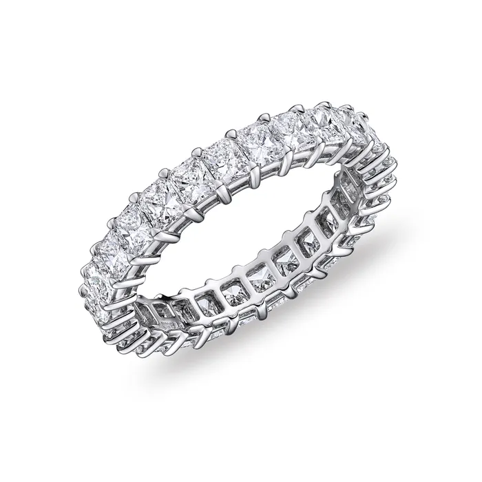 Radiant Cut Diamond Band 384tw Polachecks Collection Rings