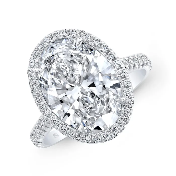 Rahaminov Diamonds Rings Oval Cut Round Pav Diamond Ring 556tw
