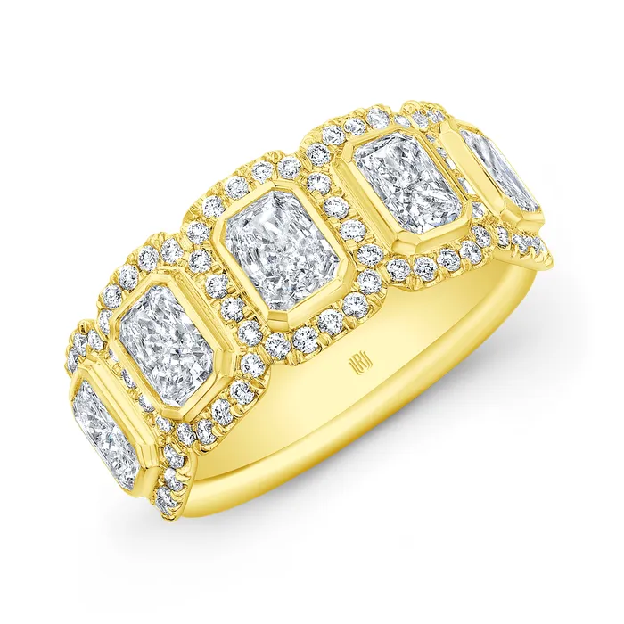 Rahaminov Diamonds Rings Radiant Round Brilliant Cut Diamond Band 264tw