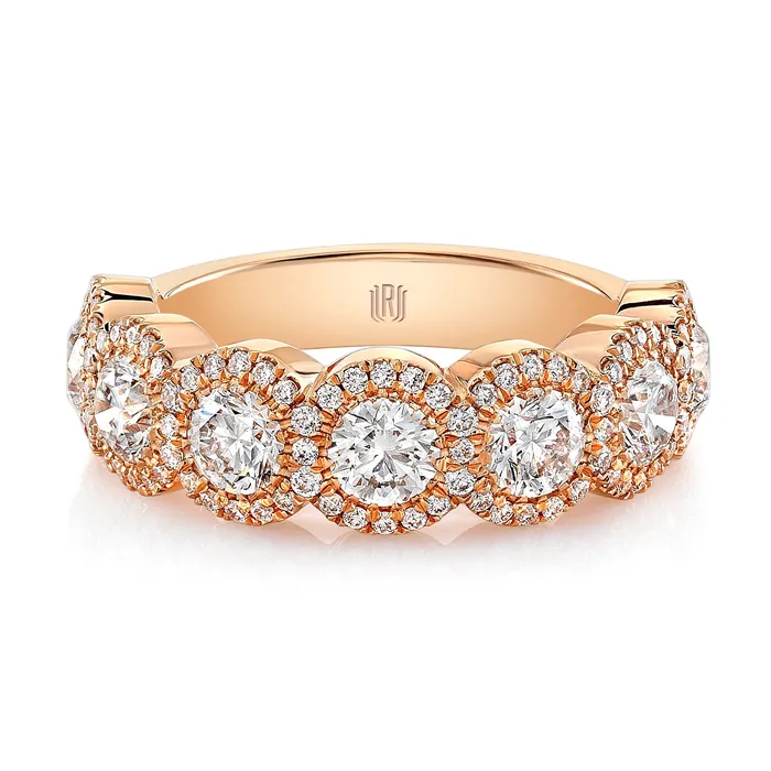 Rahaminov Diamonds Rings Round Brilliant Diamond Band 186tw