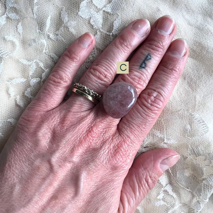 Raspberry Quartz Ring One of a Kind Giardinoblu Rings