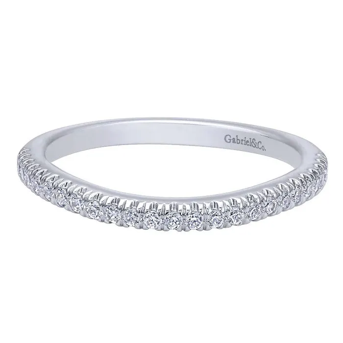 Rings 14K White Gold Matching Wedding Band GABRIEL CO
