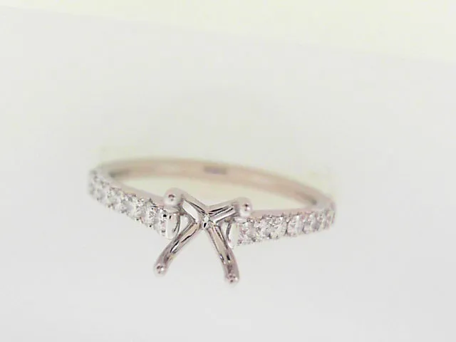 Rings 14KWG 032CTW FOF DIA SHANK MOUNT W 1CT CUS HEAD FACETS OF FIRE