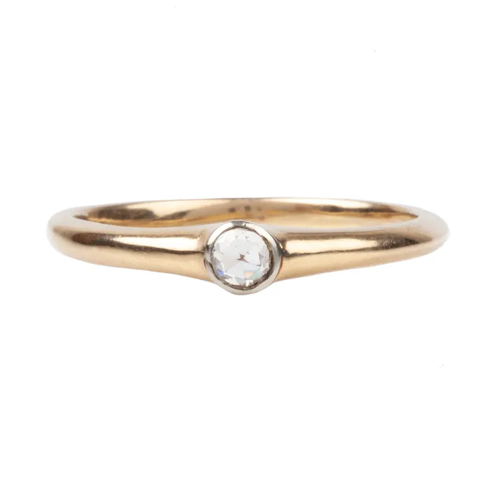 Rings Bell Bird Antiques Antique Rose Cut Diamond Ring