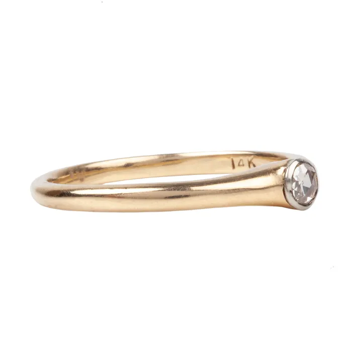 Rings Bell Bird Antiques Antique Rose Cut Diamond Ring