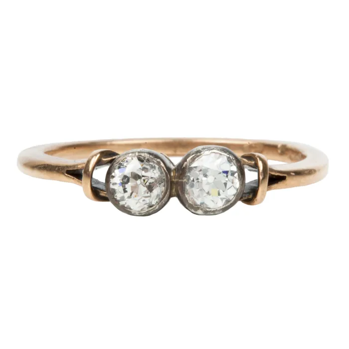Rings Bell Bird Antiques Early 20th Century Two Stone Diamond Toi et Moi Ring Rings Bell Bird Antiques Early 20th Century Two Stone Diamond Toi et Moi Ring