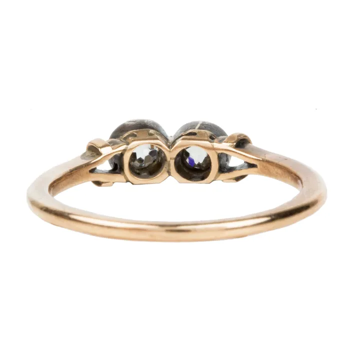 Rings Bell Bird Antiques Early 20th Century Two Stone Diamond Toi et Moi Ring