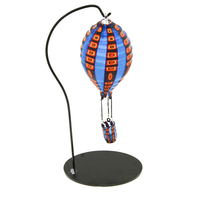 Rings Blue Hot Air Balloon Murano blown glass Campagnol Ivano