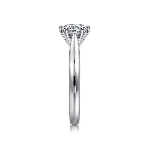 Rings Cassie 14K White Gold Round Diamond Engagement Ring Setting Only GABRIEL CO Rings Cassie 14K White Gold Round Diamond Engagement Ring Setting Only GABRIEL CO