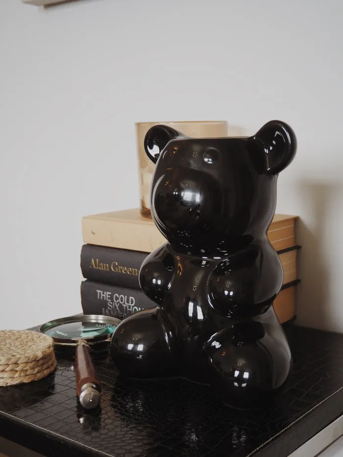 Rings Crystal Haze Jewelry Nostalgia Bear Vase Black