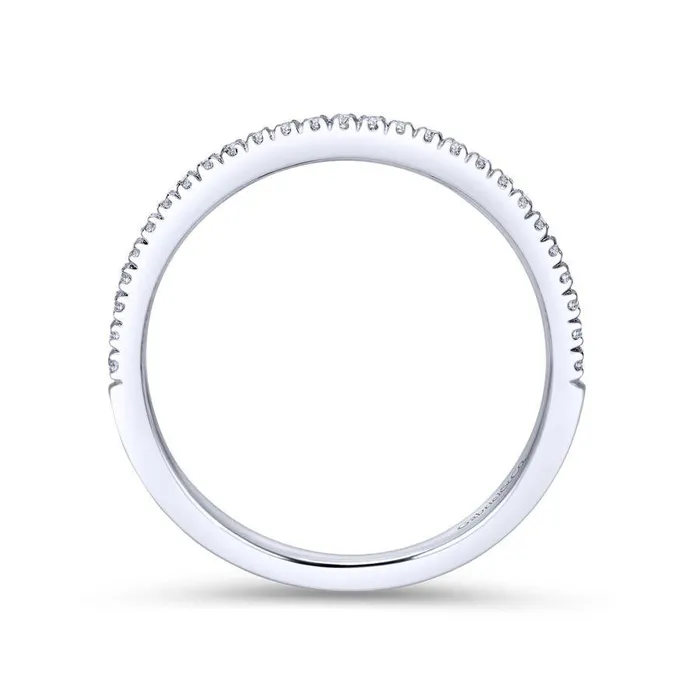 Rings GABRIEL CO 14K White Gold Matching Wedding Band