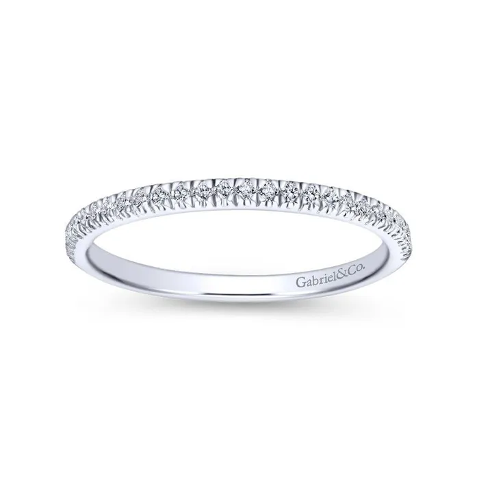 Rings GABRIEL CO 14K White Gold Matching Wedding Band