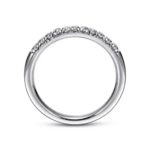 Rings GABRIEL CO Portofino 14K White Gold 11 Stone French Pave Diamond Wedding Band 024 ct Rings GABRIEL CO Portofino 14K White Gold 11 Stone French Pave Diamond Wedding Band 024 ct