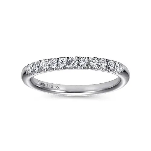Rings GABRIEL CO Portofino 14K White Gold 11 Stone French Pave Diamond Wedding Band 024 ct Rings GABRIEL CO Portofino 14K White Gold 11 Stone French Pave Diamond Wedding Band 024 ct