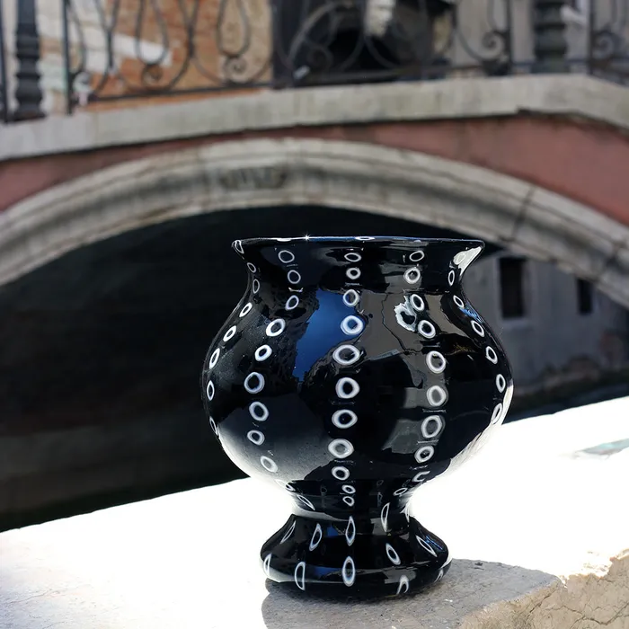 Rings MuranoVitrum Black Cup Murrine