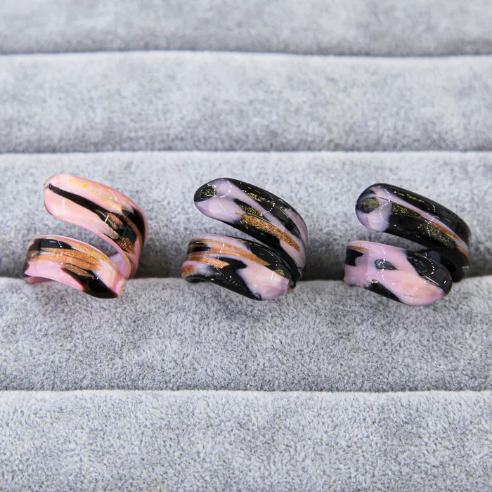 Rings Pink Ring Handmade Medusa Murano Glass MuranoVItrum Rings Pink Ring Handmade Medusa Murano Glass MuranoVItrum