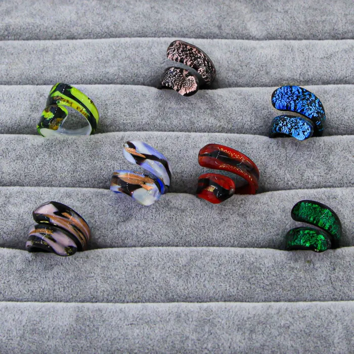 Rings Pink Ring Handmade Medusa Murano Glass MuranoVItrum Rings Pink Ring Handmade Medusa Murano Glass MuranoVItrum