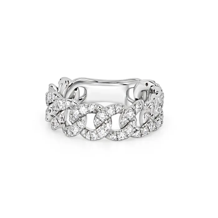 Rings Polachecks Collection Diamond Cuban Link Ring