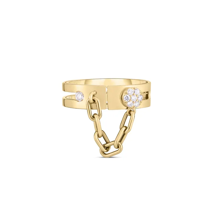 Rings Roberto Coin Diamond Navarra Chain Ring