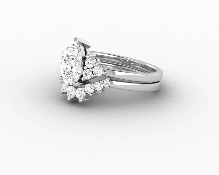 Rings Sapheena Jewelry Astrid 12 Ct Pear Cut Bridal Set