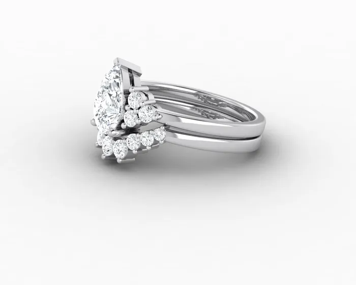 Rings Sapheena Jewelry Astrid 12 Ct Pear Cut Bridal Set