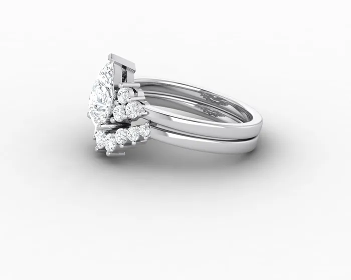 Rings Sapheena Jewelry Astrid 12 Ct Pear Cut Bridal Set