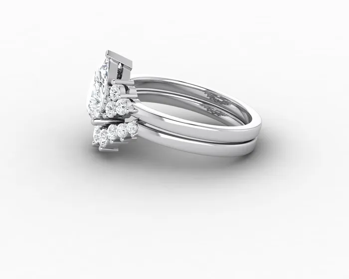 Rings Sapheena Jewelry Astrid 12 Ct Pear Cut Bridal Set