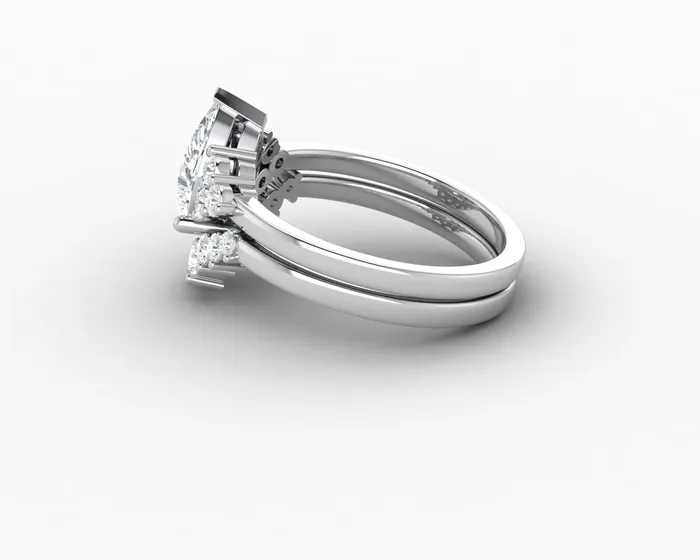 Rings Sapheena Jewelry Astrid 12 Ct Pear Cut Bridal Set