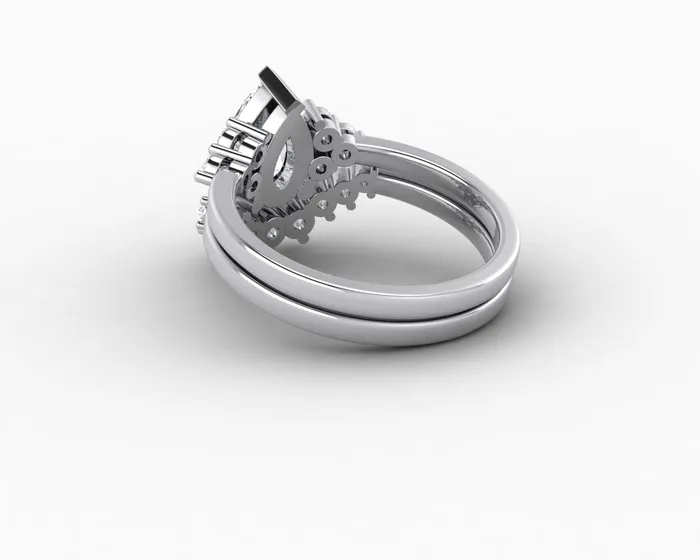 Rings Sapheena Jewelry Astrid 12 Ct Pear Cut Bridal Set