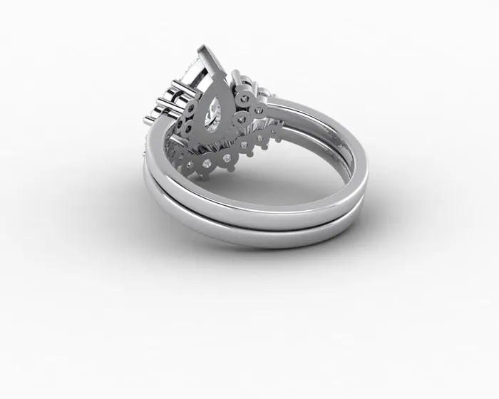 Rings Sapheena Jewelry Astrid 12 Ct Pear Cut Bridal Set