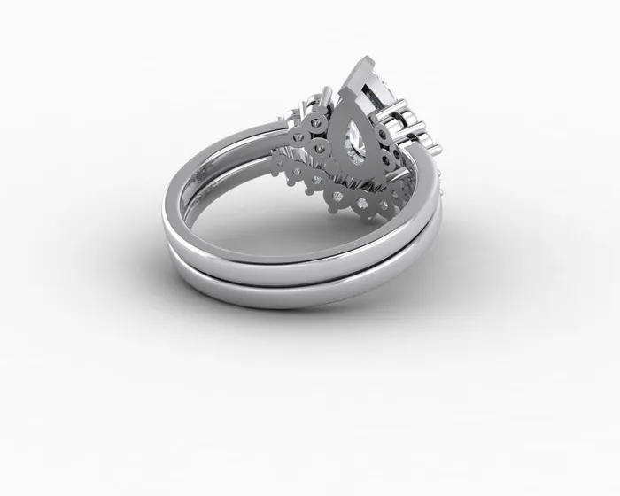 Rings Sapheena Jewelry Astrid 12 Ct Pear Cut Bridal Set