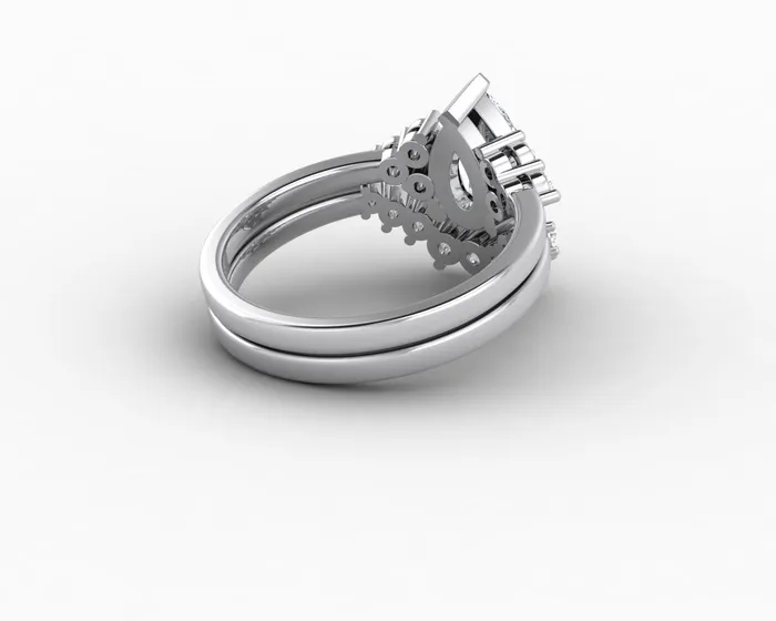 Rings Sapheena Jewelry Astrid 12 Ct Pear Cut Bridal Set