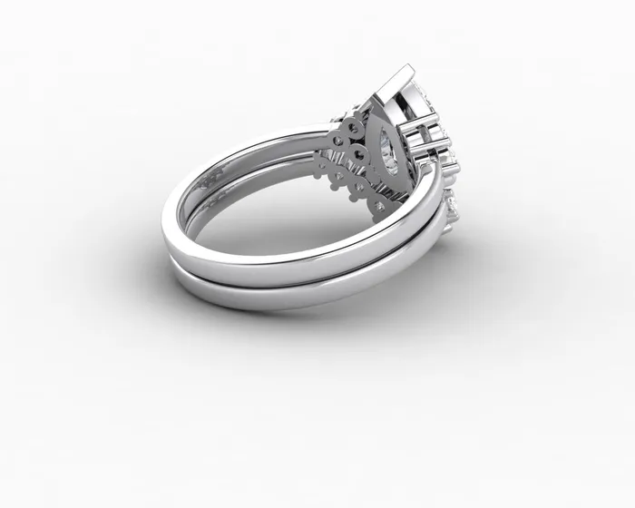 Rings Sapheena Jewelry Astrid 12 Ct Pear Cut Bridal Set