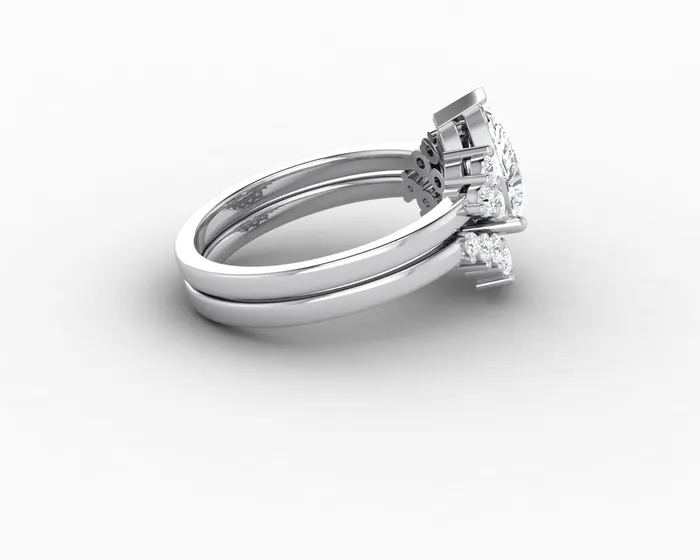 Rings Sapheena Jewelry Astrid 12 Ct Pear Cut Bridal Set