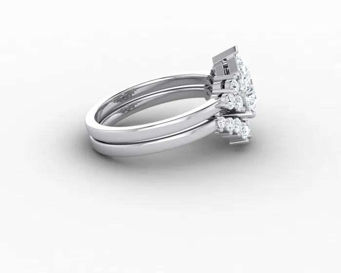 Rings Sapheena Jewelry Astrid 12 Ct Pear Cut Bridal Set