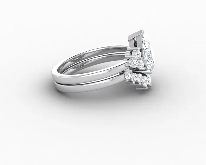 Rings Sapheena Jewelry Astrid 12 Ct Pear Cut Bridal Set