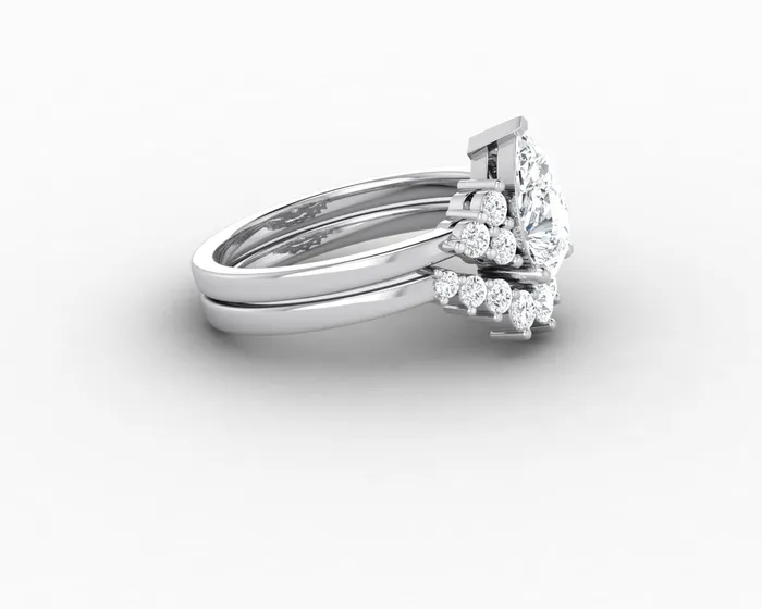 Rings Sapheena Jewelry Astrid 12 Ct Pear Cut Bridal Set