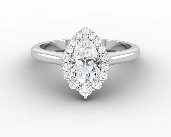 Rings Sapheena Jewelry Ava 085 Ct Pear Cut Halo Engagement Ring
