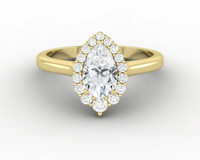 Rings Sapheena Jewelry Ava 085 Ct Pear Cut Halo Engagement Ring