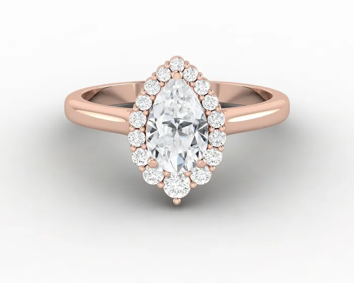 Rings Sapheena Jewelry Ava 085 Ct Pear Cut Halo Engagement Ring