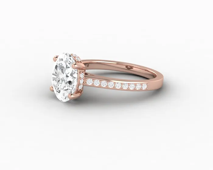 Rings Sapheena Jewelry Larisa 15 Ct Oval Cut Engagement Ring with Side Stones