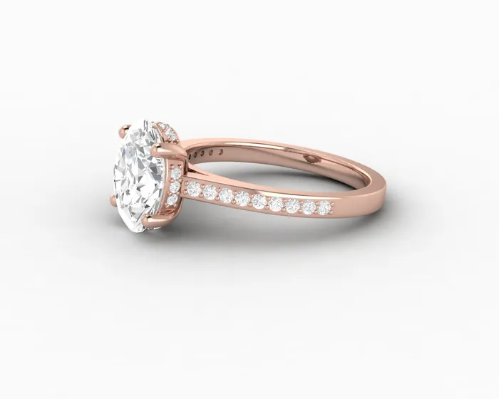 Rings Sapheena Jewelry Larisa 15 Ct Oval Cut Engagement Ring with Side Stones