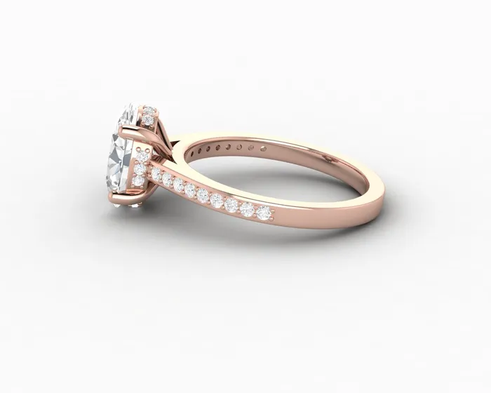 Rings Sapheena Jewelry Larisa 15 Ct Oval Cut Engagement Ring with Side Stones