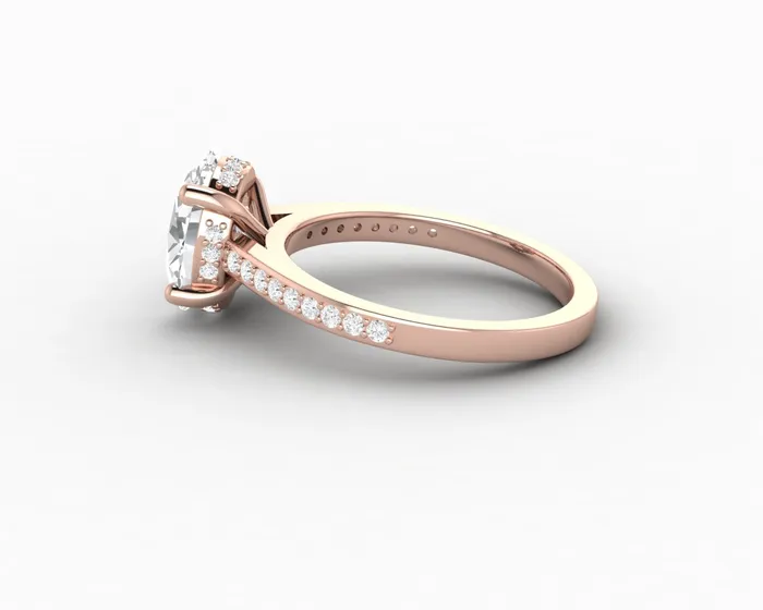 Rings Sapheena Jewelry Larisa 15 Ct Oval Cut Engagement Ring with Side Stones