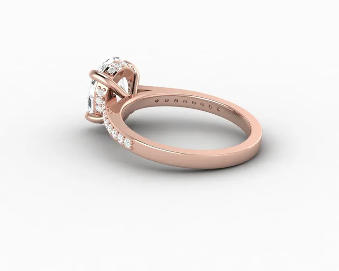Rings Sapheena Jewelry Larisa 15 Ct Oval Cut Engagement Ring with Side Stones