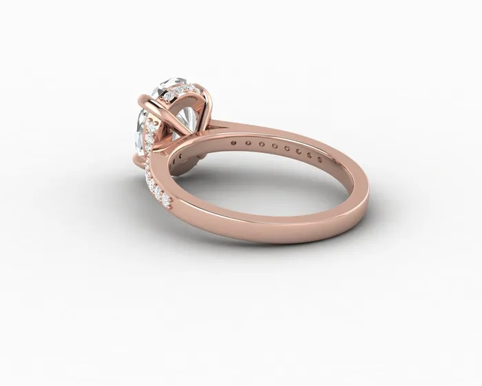 Rings Sapheena Jewelry Larisa 15 Ct Oval Cut Engagement Ring with Side Stones