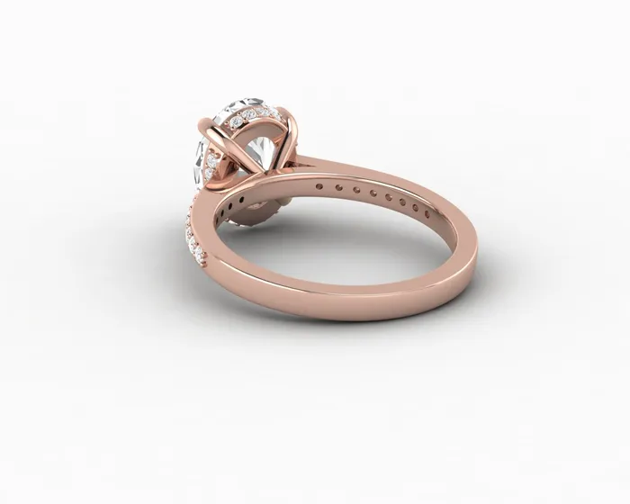 Rings Sapheena Jewelry Larisa 15 Ct Oval Cut Engagement Ring with Side Stones