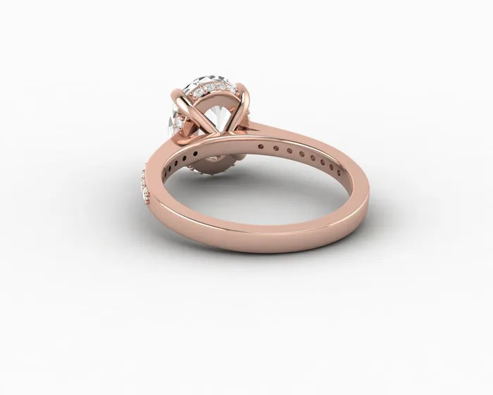 Rings Sapheena Jewelry Larisa 15 Ct Oval Cut Engagement Ring with Side Stones